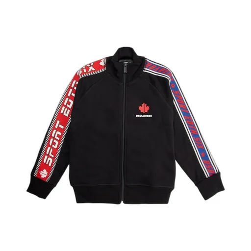 Dsquared2 Kids Logo Printed Zipped Bomber Jacket