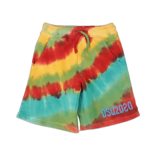 Dsquared2 Kids Tie-Dyed Drawstring Shorts