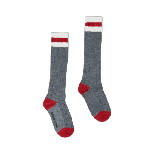 Dsquared2 Kids Logo Intarsia-Knit Socks