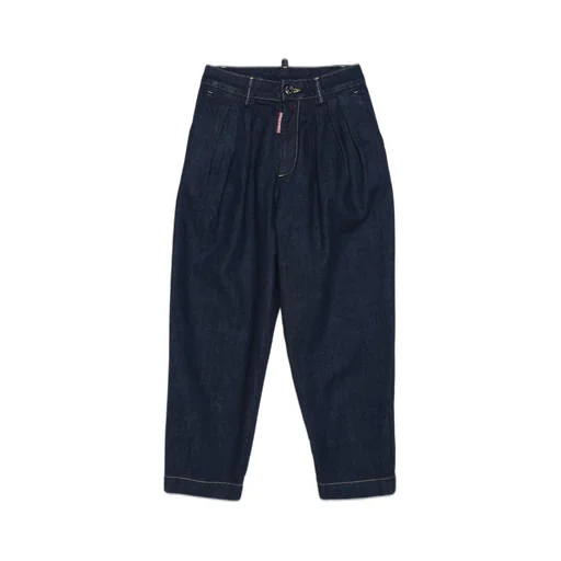 Dsquared2 Kids Pleat Detailed Tapered Jeans