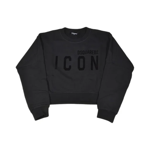 Dsquared2 Kids Icon Logo Detailed Crewneck Sweatshirt