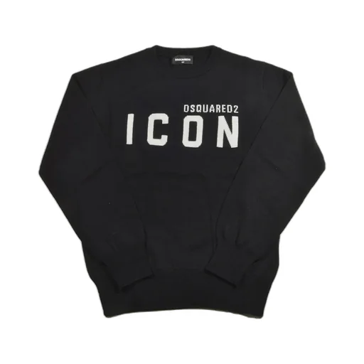 Dsquared2 Kids Icon Logo Intarsia Knitted Jumper