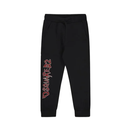 Dsquared2 Kids Logo Printed Straight Leg Pants