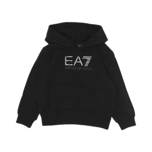 Ea7 Emporio Armani Kids Logo Printed Hoodie