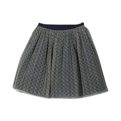Elie Saab Junior Logo Embroidered Tulle Overlay Skirt
