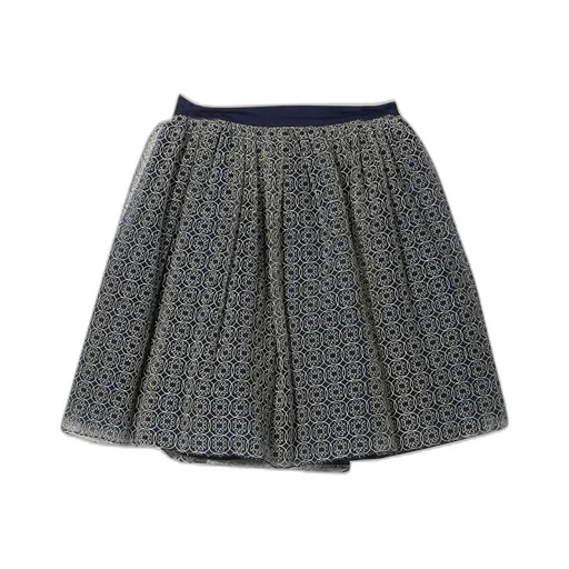 Elie Saab Junior Logo Embroidered Tulle Overlay Skirt