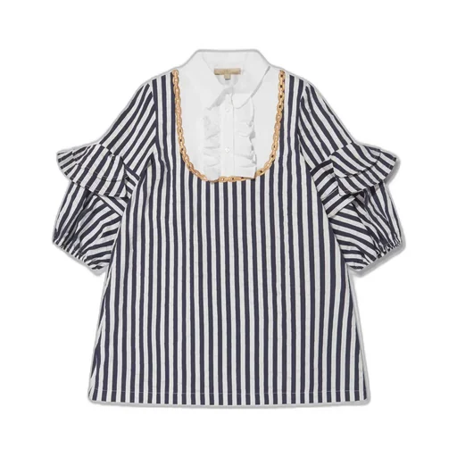 Elie Saab Junior Bow Detailed Striped Dress