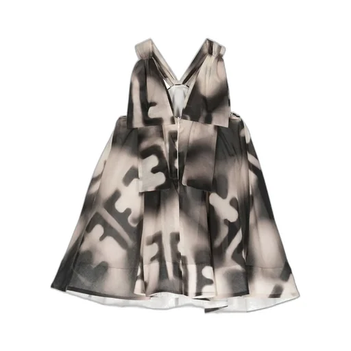 Elisabetta Franchi Kids Logo Printed Flared Dress