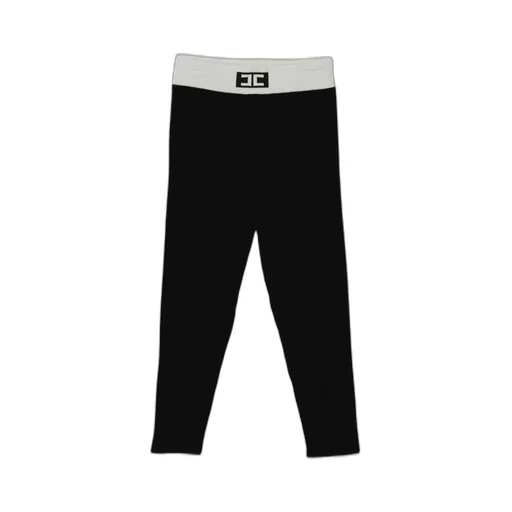 Elisabetta Franchi La Mia Bambina Logo Waistband Leggings