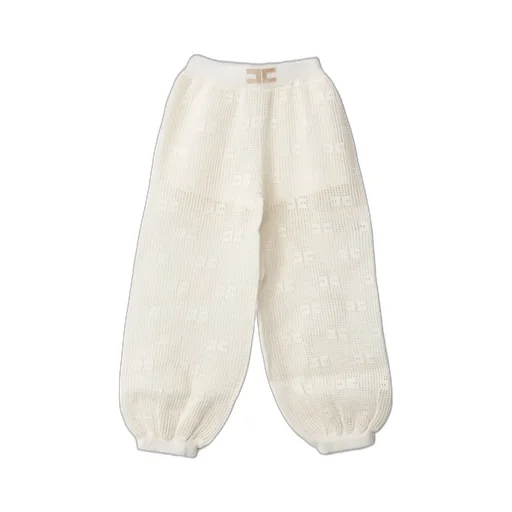 Elisabetta Franchi Kids Logo Embroidered Trousers