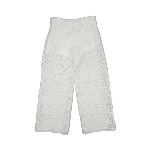 Elisabetta Franchi Kids Logo Plaque Lace Trousers