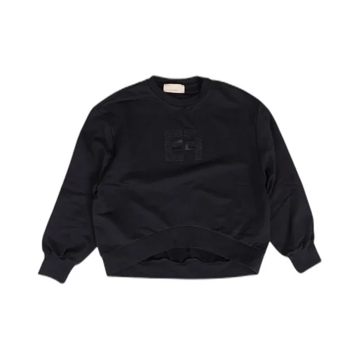 Elisabetta Franchi La Mia Bambina Embroidered-Logo Crewneck Sweatshirt