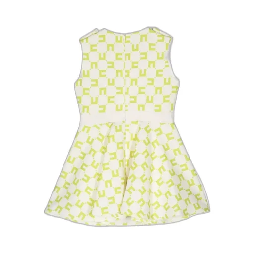 Elisabetta Franchi Kids Logo Monogram Flared Dress