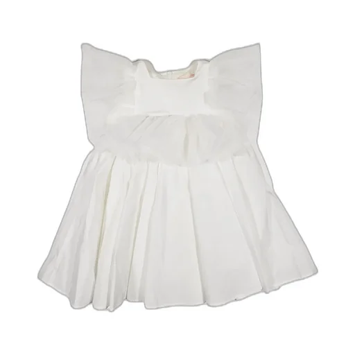 Elisabetta Franchi La Mia Bambina Logo Appliqué Ruffled Dress