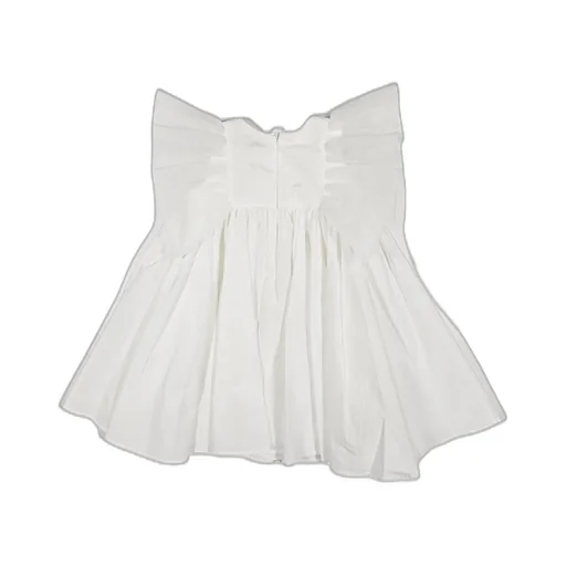 Elisabetta Franchi La Mia Bambina Logo Appliqué Ruffled Dress