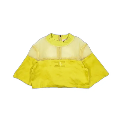 Elisabetta Franchi La Mia Bambina Logo Appliqué Cropped Zipped Top