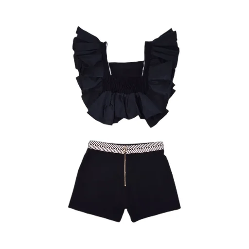 Elisabetta Franchi La Mia Bambina Square Neck Suit