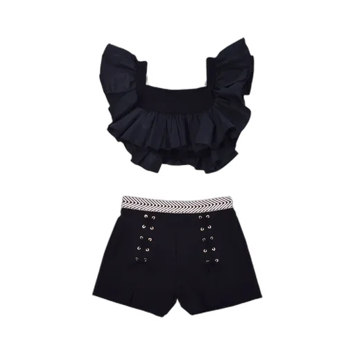 Elisabetta Franchi La Mia Bambina Square Neck Suit