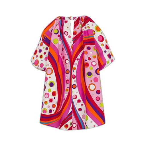 Emilio Pucci Junior Keyhole Neck Printed Dress
