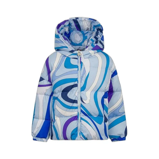 Emilio Pucci Junior Marmo-Printed Zip-Up Jacket