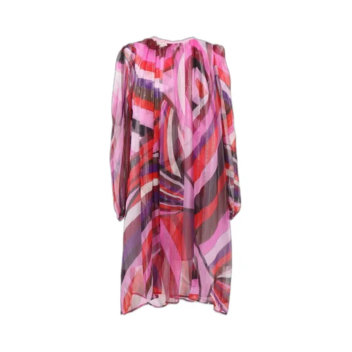Emilio Pucci Junior Orchid-Print Chiffon Dress