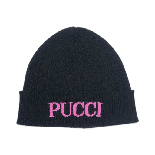 Emilio Pucci Junior Logo-Intarsia Knitted Beanie
