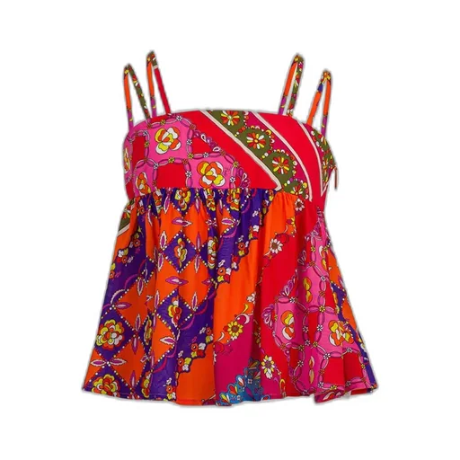 Emilio Pucci Junior Floral Printed Sleeveless Top