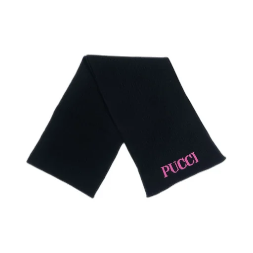 Emilio Pucci Junior Logo Intarsia Ribbed Scarf