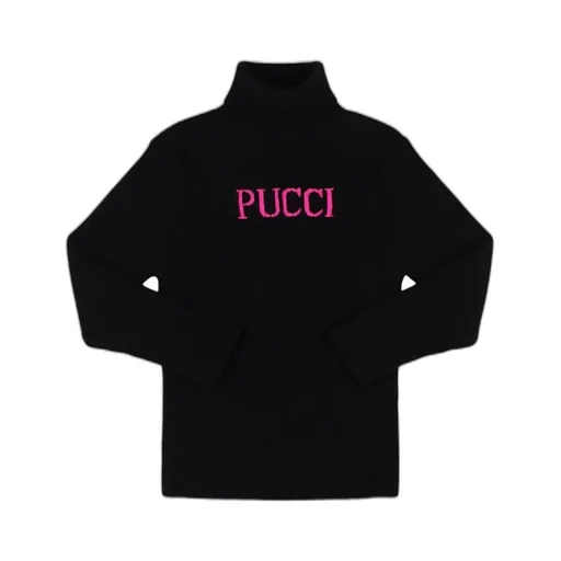 Emilio Pucci Junior Logo Intarsia Turtleneck Jumper