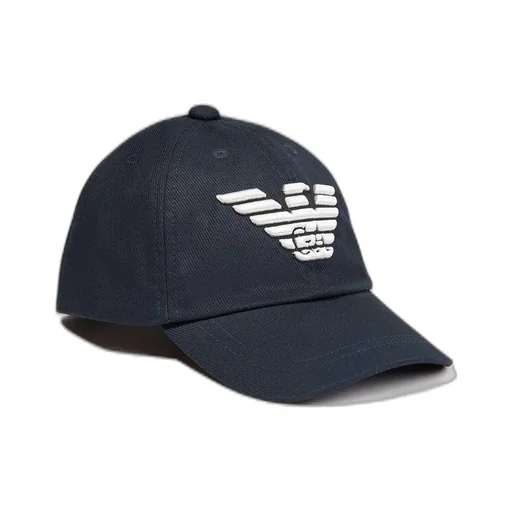 Emporio Armani Kids Logo Embroidered Twill Cap