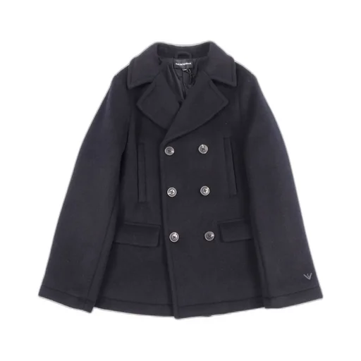 Emporio Armani Kids Long Sleeved Double Breasted Coat