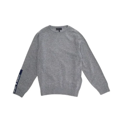 Emporio Armani Kids Logo Detailed Long Sleeved Pullover