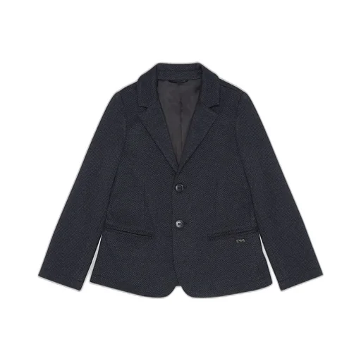 Emporio Armani Kids Logo Plaque Single-Breasted Blazer