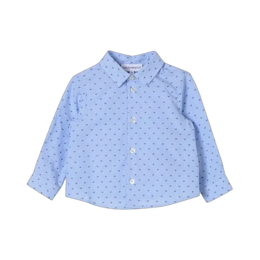 Emporio Armani Kids All-Over Patterned Curved Hem Shirt