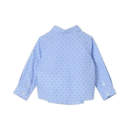 Emporio Armani Kids All-Over Patterned Curved Hem Shirt