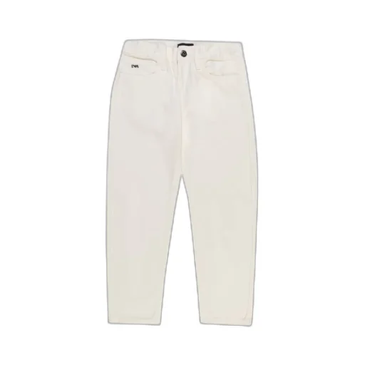 Emporio Armani Kids Raised-Logo Straight Leg Denim Jeans