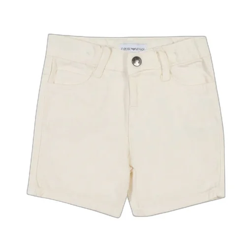 Emporio Armani Kids Logo-Plaque Straight Hem Shorts