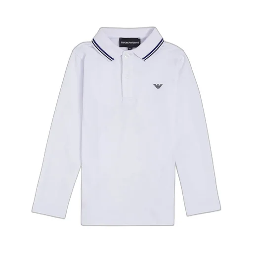 Emporio Armani Kids Logo Detail Long Sleeve Polo Shirt