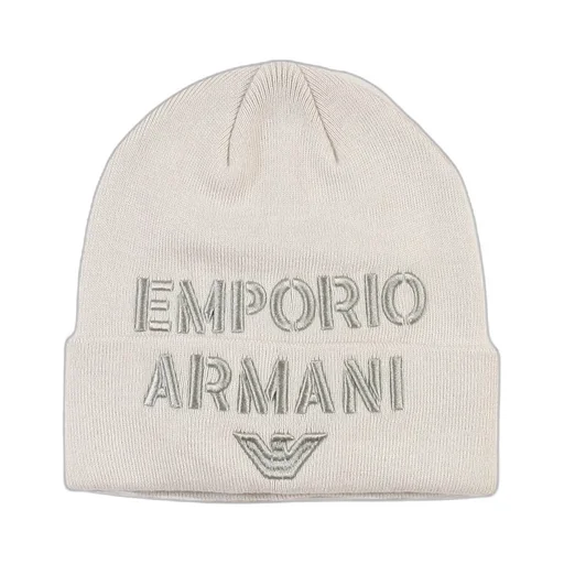 Emporio Armani Kids Logo Embroidered Beanie