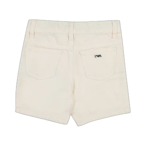 Emporio Armani Kids Logo-Plaque Straight Hem Shorts