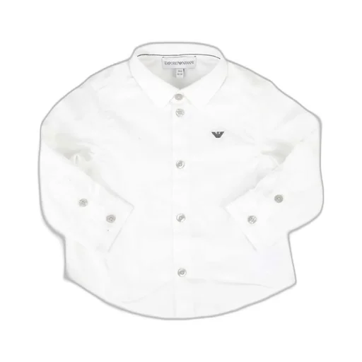 Emporio Armani Kids Logo Detailed Long-Sleeved Shirt