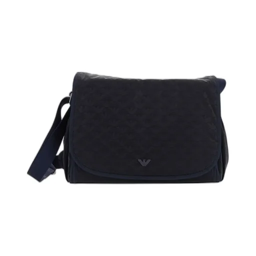 Emporio Armani Kids Monogram Jacquard Foldover-Top Shoulder Bag