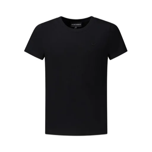 Emporio Armani Kids Logo Embroidered Crewneck T-Shirt