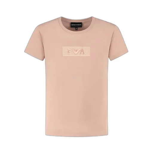 Emporio Armani Kids Logo Embroidered Crewneck T-Shirt