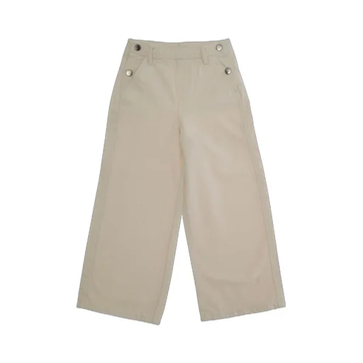 Emporio Armani Kids Comfort Wide Leg Twill Trousers