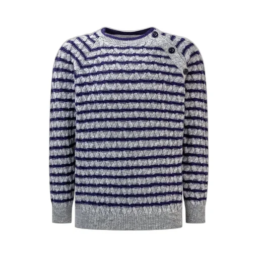 Emporio Armani Kids Striped Crewneck Jumper