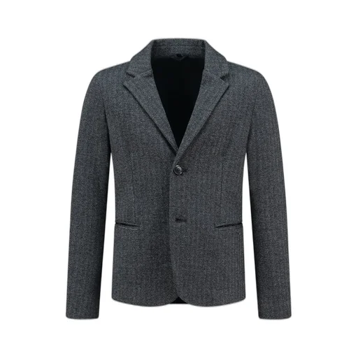 Emporio Armani Kids Single-Breasted Chevron Blazer