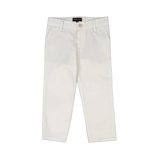 Emporio Armani Kids Logo Embroidered Chino Trousers