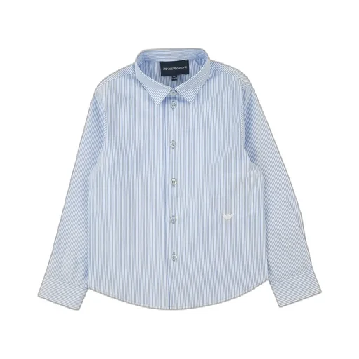 Emporio Armani Kids Striped Curved Hem Shirt