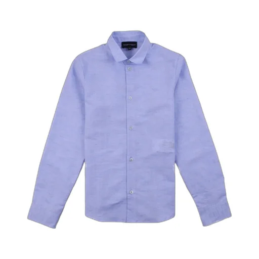 Emporio Armani Kids Logo Embroidered Buttoned Shirt